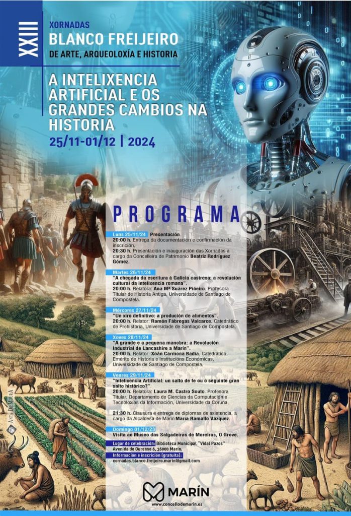 Para participar, é preciso inscribirse previamente de xeito gratuíto a través do mail xornadas.blanco.freijeiro.marin@carolina