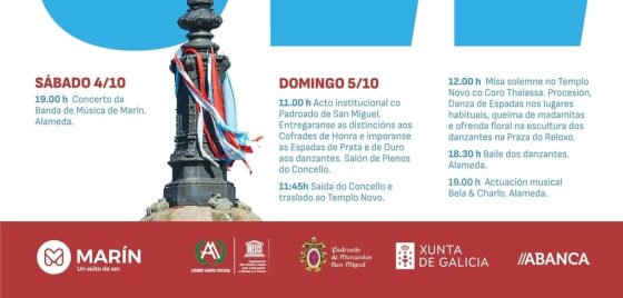 As fitas de cores xa anuncian un San Miguel, que se celebrará en Marín o 5 de outubro