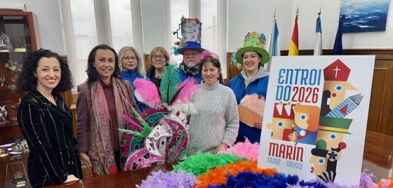 As personaxes do Enterro da Sardiña, protagonistas da imaxe do Entroido de Marín