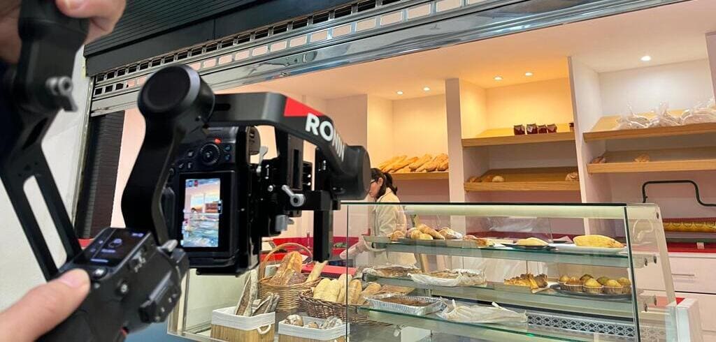 Grabacion do video promocional para A Bicha panaderia nova abastos