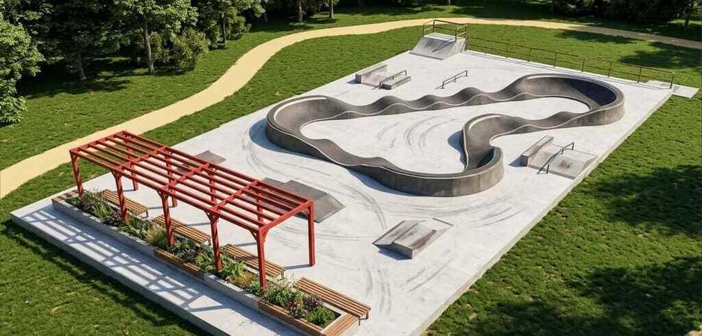 Pump track, skate e zona de lecer así será a nova área verde e recreativa na Barriada Virxe do Carme